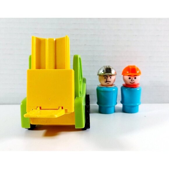 Fisher Price Little People Vintage construction truck & 2 men figures lot - Picture 2 of 3